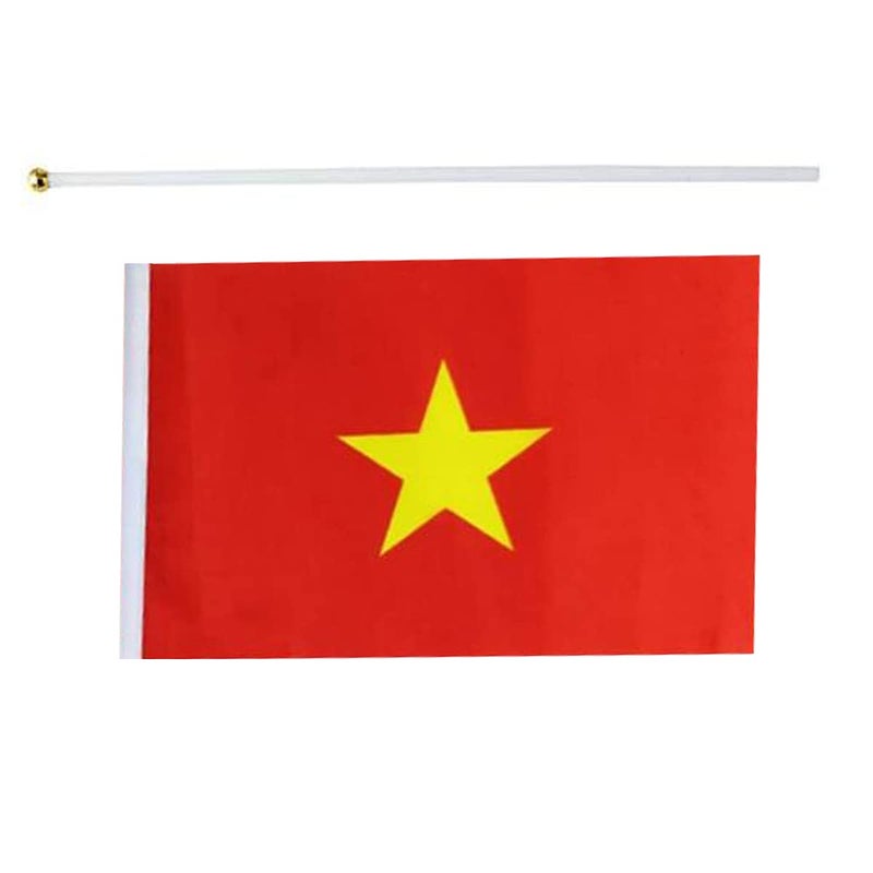 mflagperft Vietnam Flag Vietnamese Flag, Small Mini Handheld Vietnam Flags on Stick, Ideal for Party Parades Sports Events Patriotic Festival Decorations - Image 4